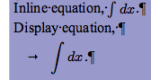 Equations example in Writer