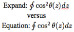 Expand vs Equation